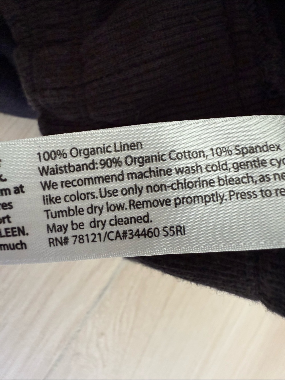 Eileen Fisher Organic Linen Barrel Ankle Pants Black XS - Picture 3 of 4